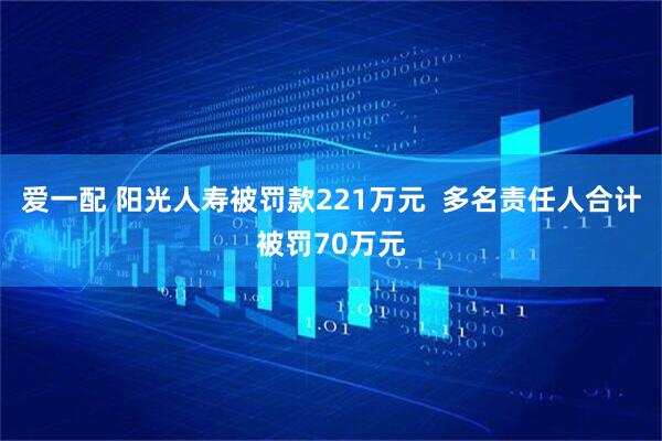 爱一配 阳光人寿被罚款221万元  多名责任人合计被罚70万元